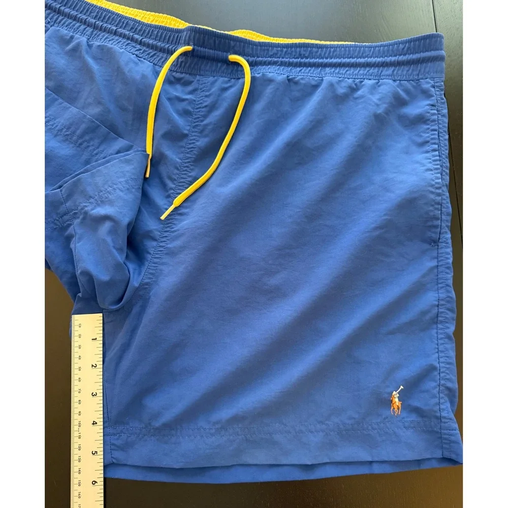 Ralph Lauren Swim Trunks Mens L Blue Mesh Lined‎ Board Shorts Beach Resortwear